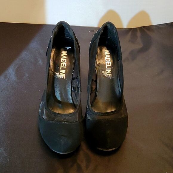 MADELINE GIRL BLACK HIGH HEEL PUMP SHOES - Picture 2 of 12